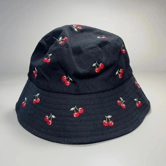 UNBRANDED | CHERRY EMBROIDERED BUCKET HAT - Picture 6 of 9
